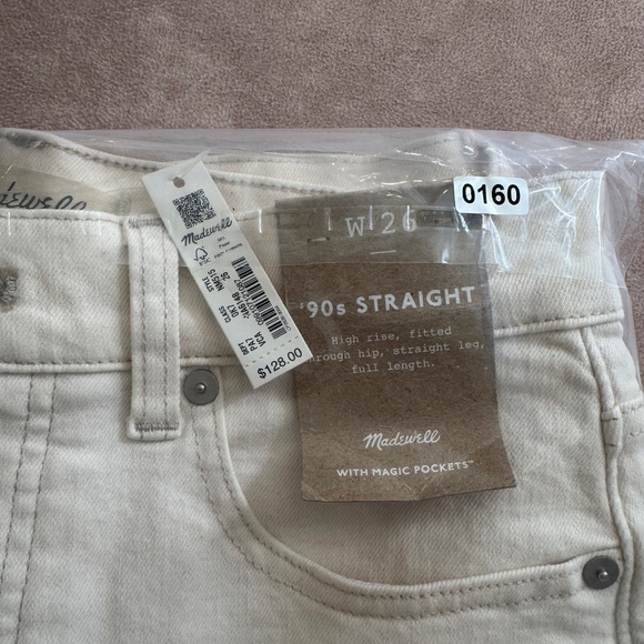 Madewell Women's Straight Leg Jeans in Cream - Picture 14 of 14